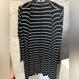 Black and White Strip Long Cardigan!!